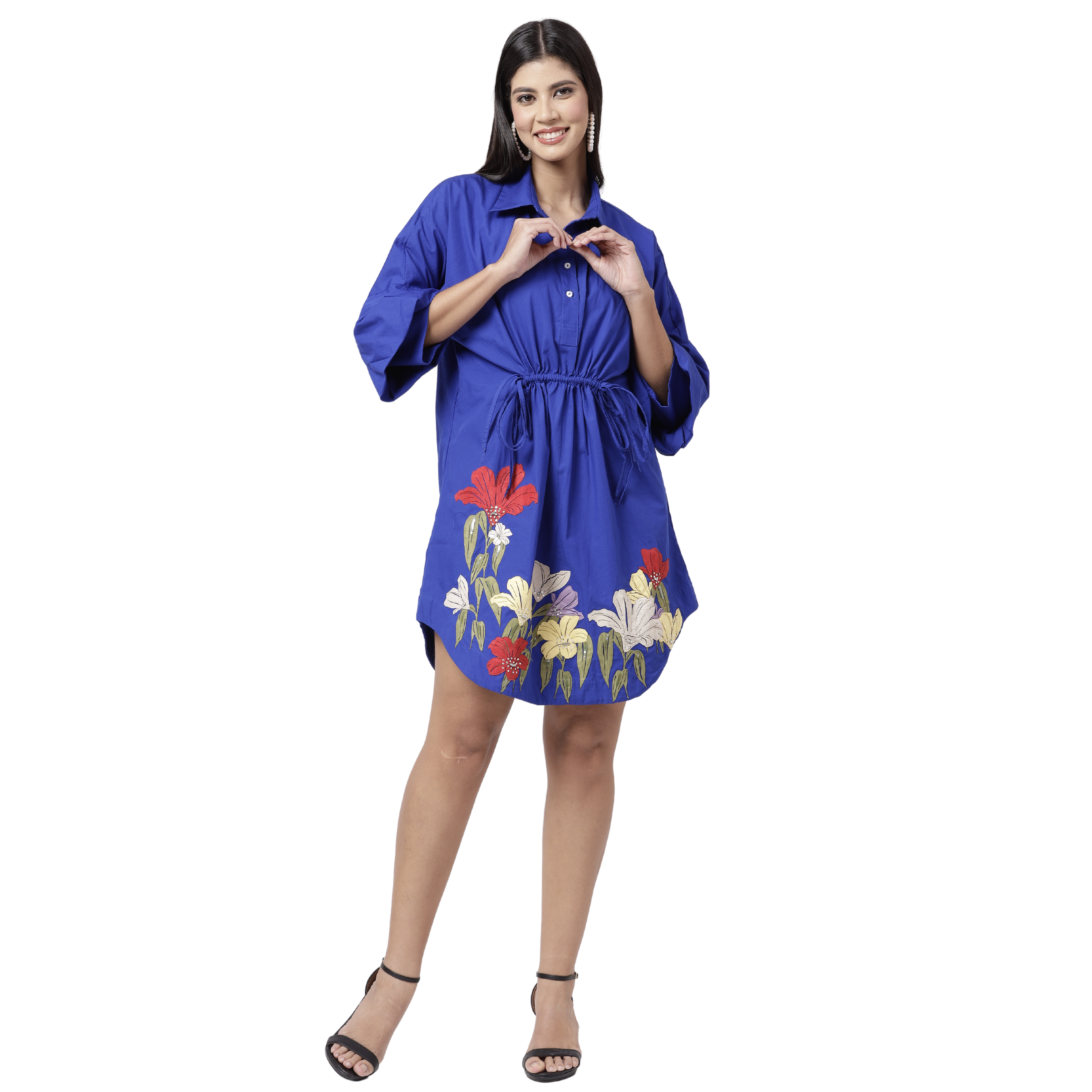 Persia Blue Hibiscus Dress